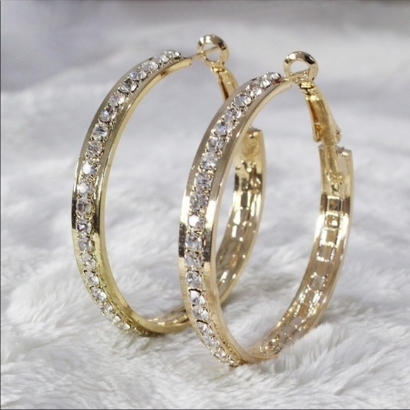 Jewelry - 18k Gold Filled Rhinestone Crystal Earring